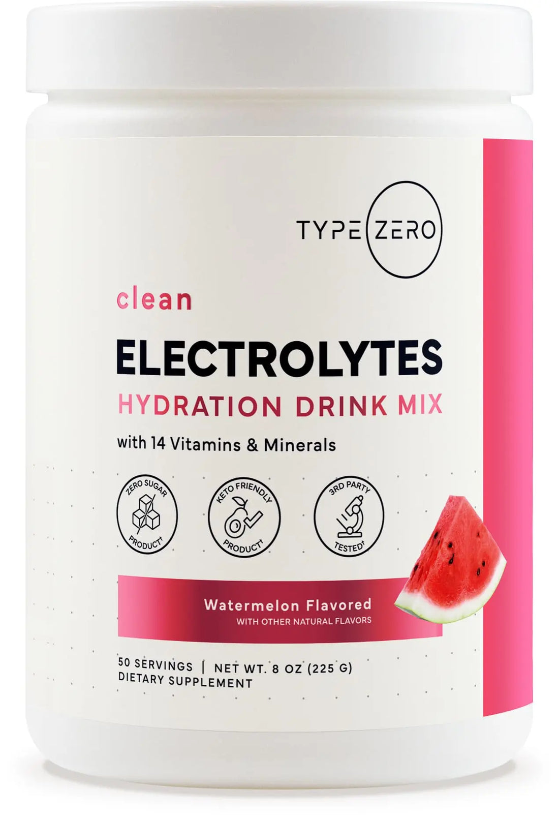 Type Zero Clean Electrolytes Hydration Powder Drink Mix + 14 Essential Vitamins & Minerals - Sugar Free, Zero Artificial Ingredients - Watermelon Flavor, 50 Servings Type Zero Au supplements