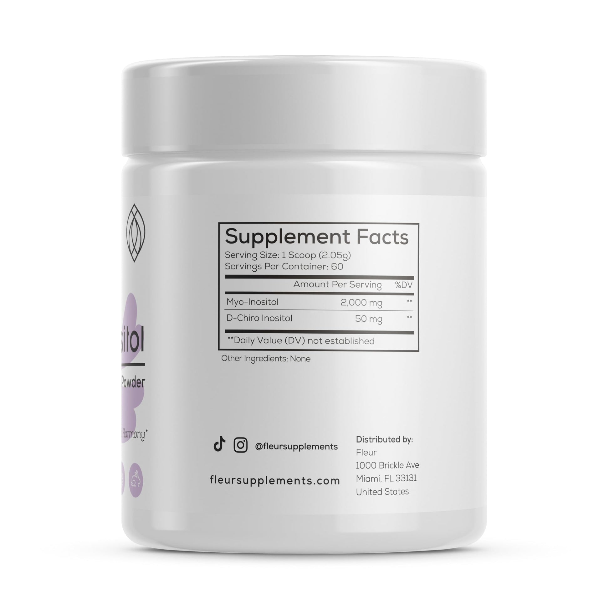 FLEUR Myo-Inositol & D-Chiro Inositol Powder, Hormone Balance and Ovarian Function FLEUR Au supplements