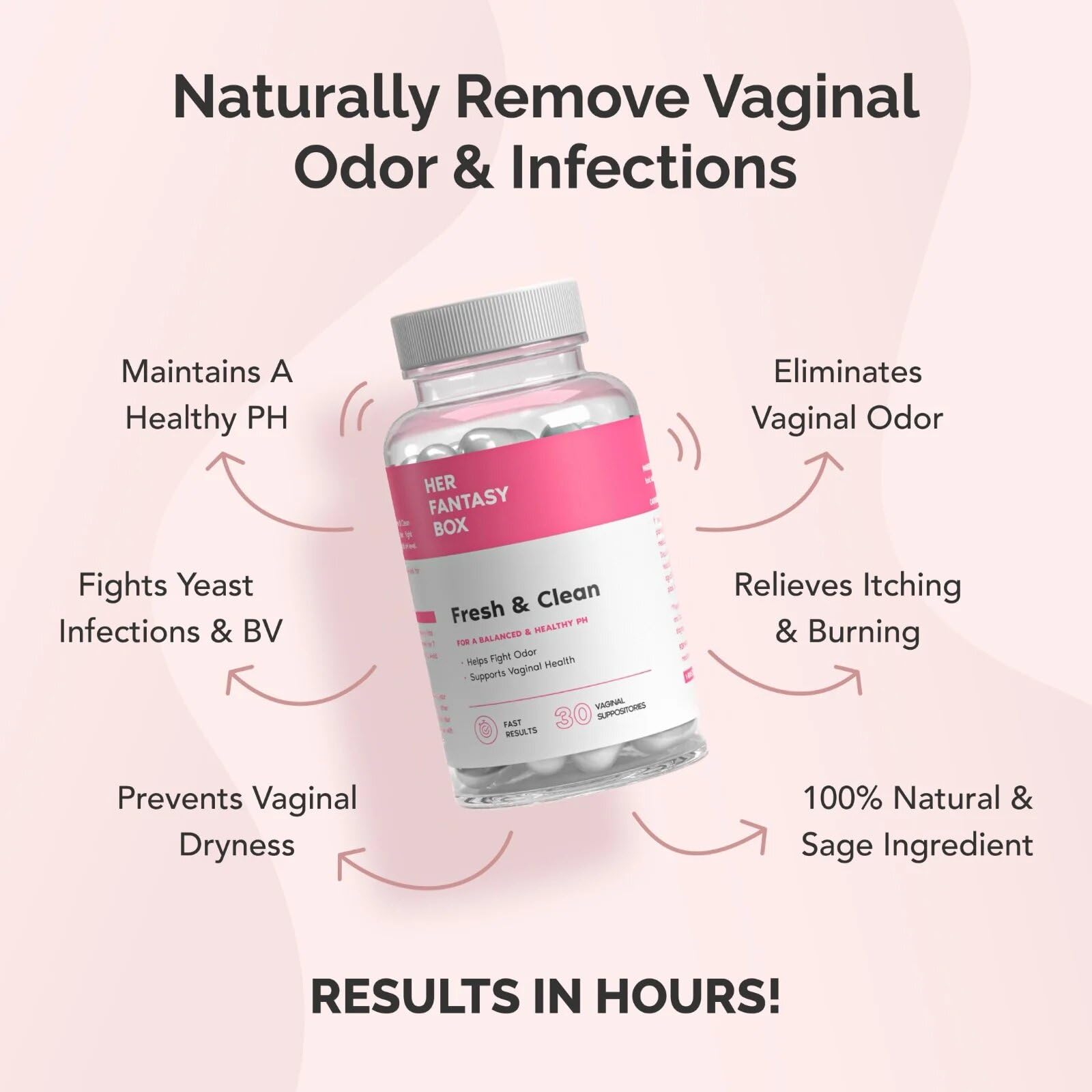 Her Fantasy Box | Fresh & Clean pH Restore Vaginal Suppositories - Natural Vaginal Health Support Her Fantasy Box Au supplements