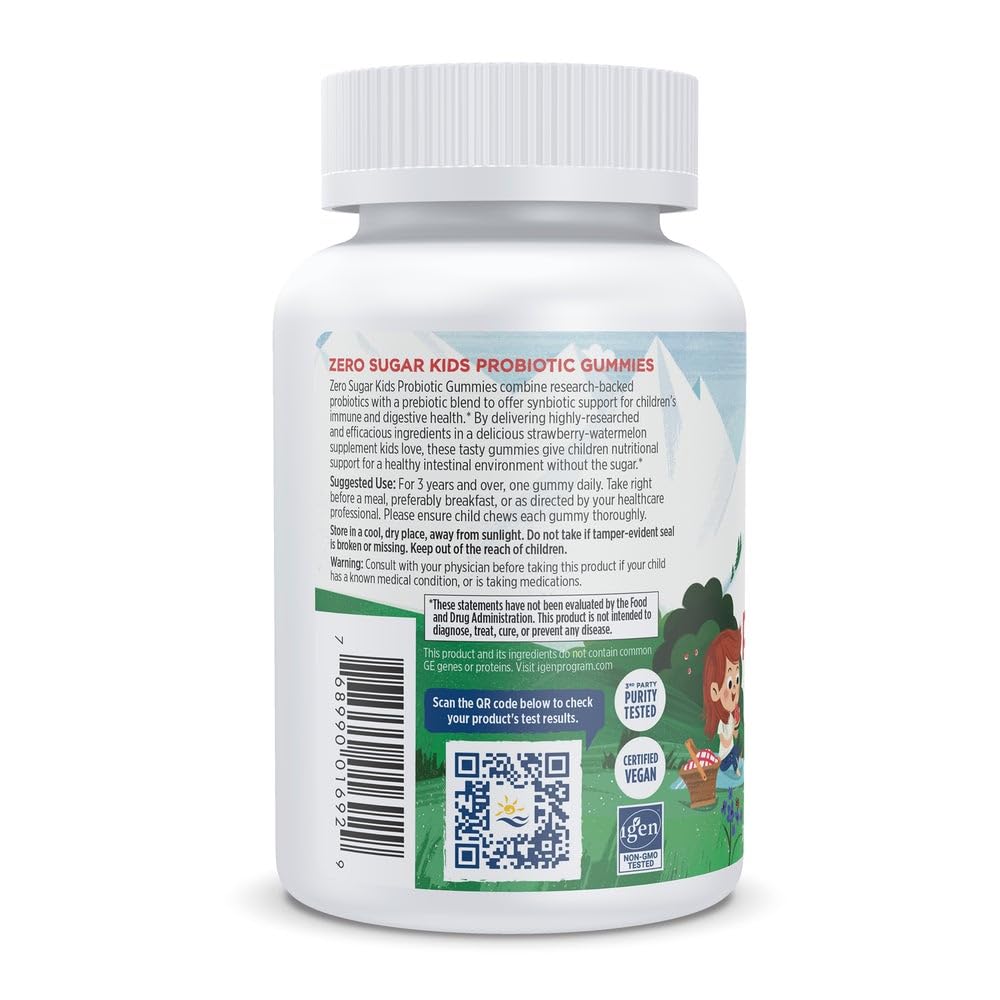 Nordic Naturals Zero Sugar Kids Probiotic Gummies - Strawberry Watermelon Flavor - 30 Gummies - Supports Digestive Wellness & Immune Health - Non-GMO - Third Party Tested - Vegan - 30 Servings Nordic Naturals Au supplements