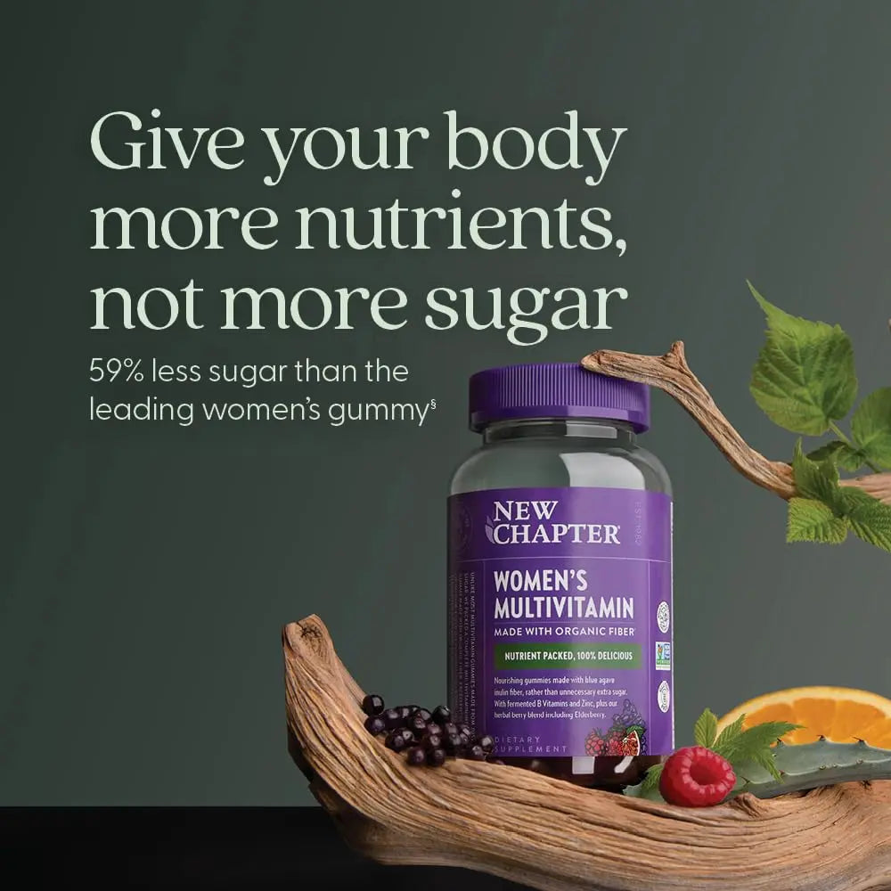New Chapter Women’s Multivitamin Gummies - 59% Less Sugar, Women’s Gummy Vitamins with Vitamin C, D3 & Zinc New Chapter Au supplements