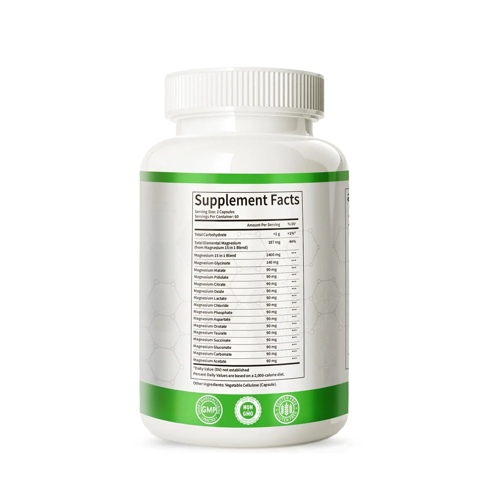 Magnesium Complex with 15 Types Magnesium Glycinate Citrate Malate Taurate Oxide Carbonate Chloride Orotate Magnesio Muscle, Heart, Relaxation & Nerves 120 Vegan Capsules, 60-Day Supply Ashenutri Au supplements