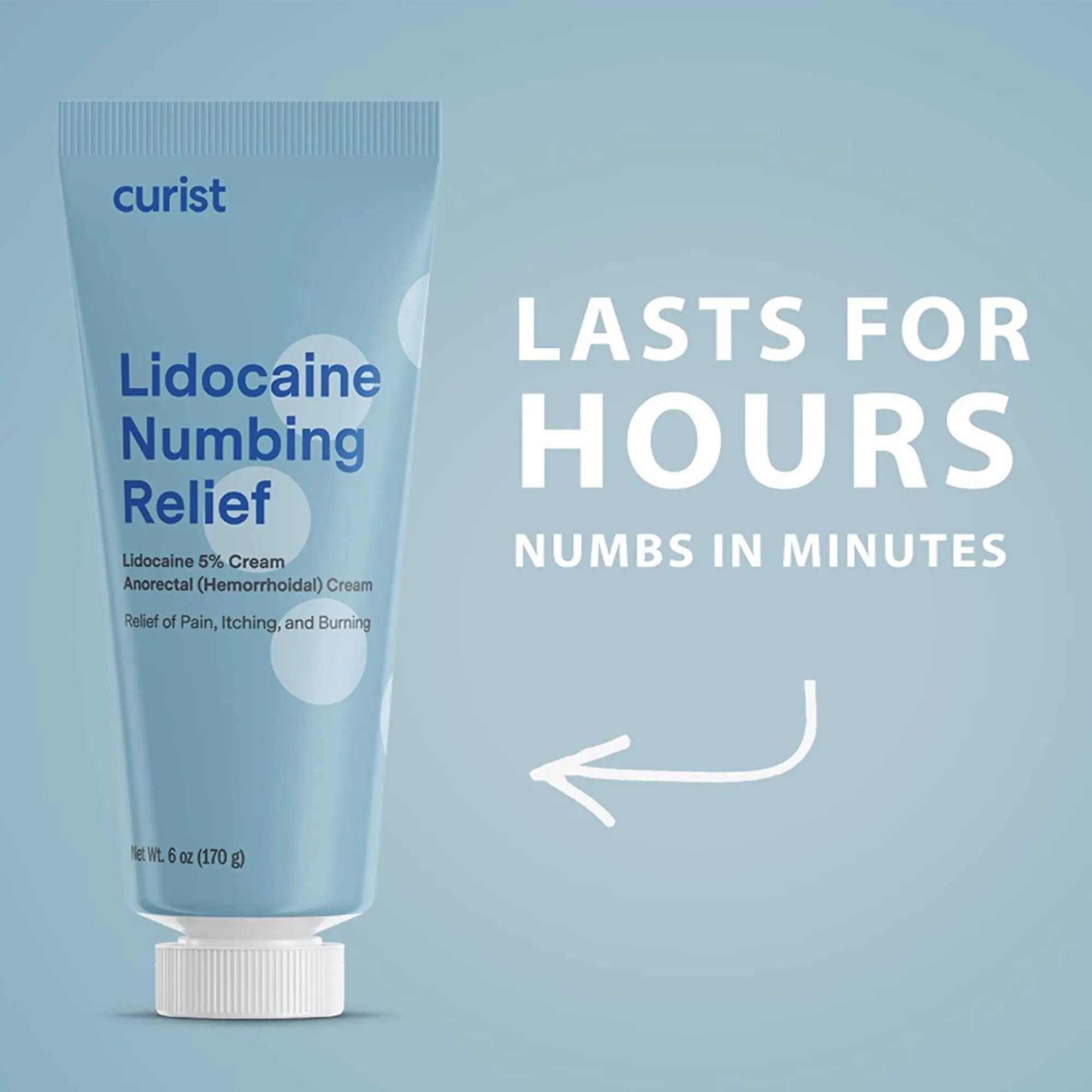 Curist 5% Lidocaine Cream Maximum OTC Strength Topical Pain Relief OTC - 12 oz (Pack of 2) XL Tube 5 Percent Lidocaine Numbing Cream to Numb Effectively (2 Pack - 6 oz Tube) Curist Au supplements