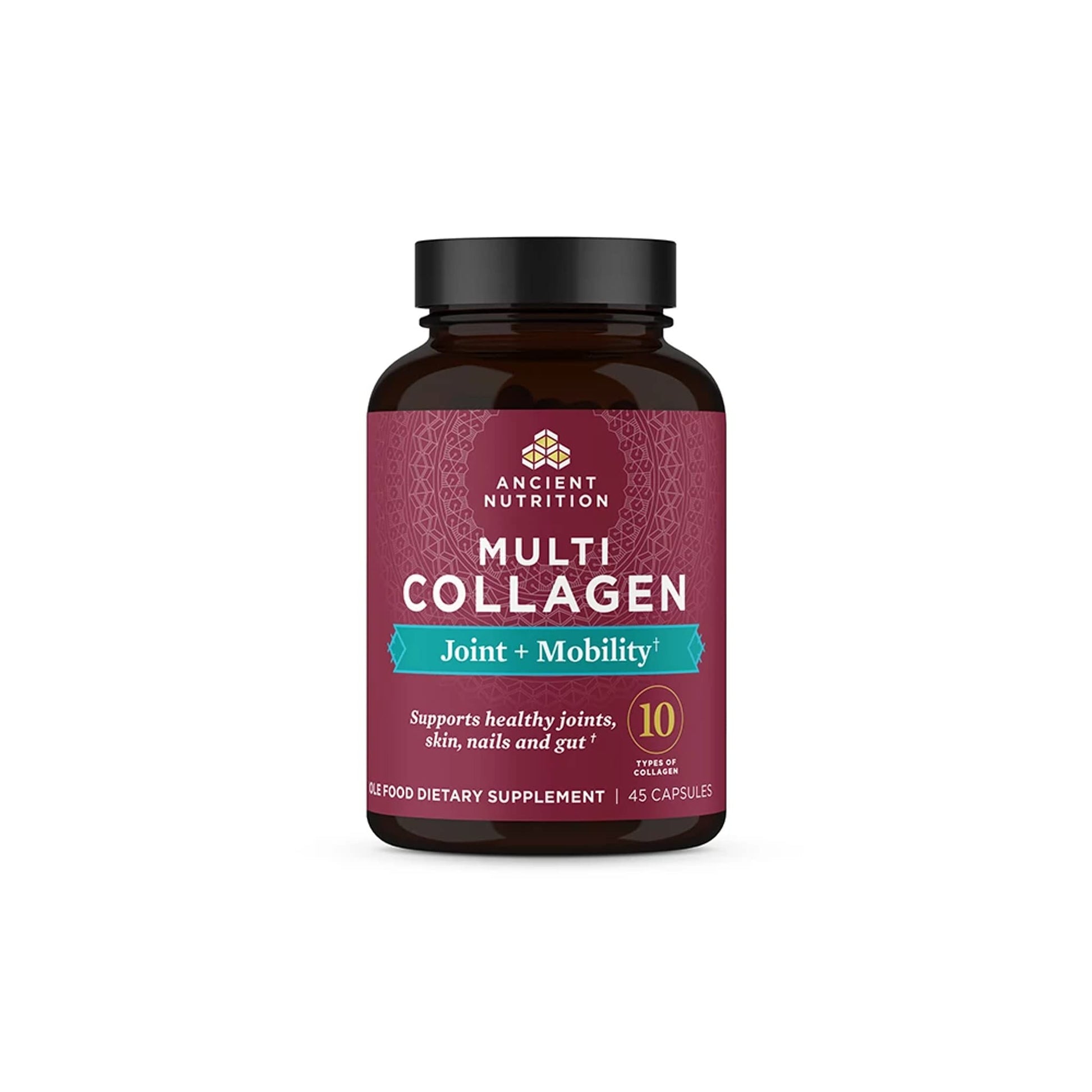 Ancient Nutrition Collagen Pills for Joint Support, Multi Collagen Capsules 45 Ct, Joint + Mobility, Supports Joints, Skin & Nails, Exercise Recovery, Paleo and Keto Friendly, Gluten Free Ancient Nutrition Au supplements