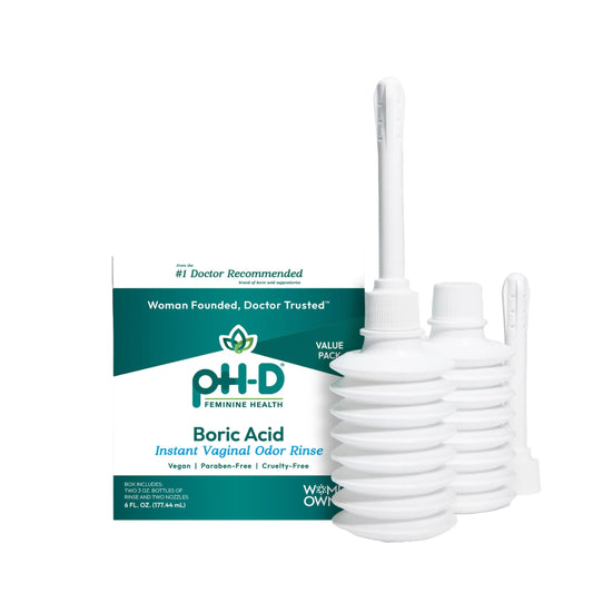 pH-D Feminine Health Support - Instant Odor Rinse with Boric Acid for Vaginal Odor - Vegan, Paraben-Free, Cruelty-Free, 6 Fl Oz Total, (3 Fl Oz, Pack of 2) pH-D Feminine Health SupportAU supplements