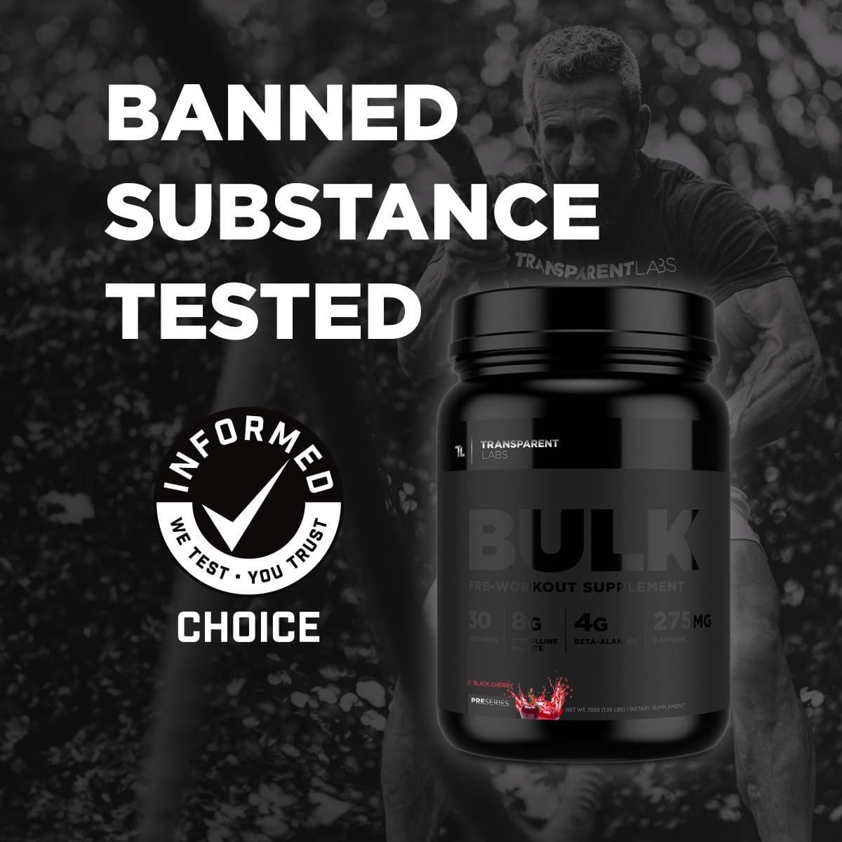 Transparent Labs Bulk Black - Sour Gummy - 30 Servings Transparent Labs Au supplements
