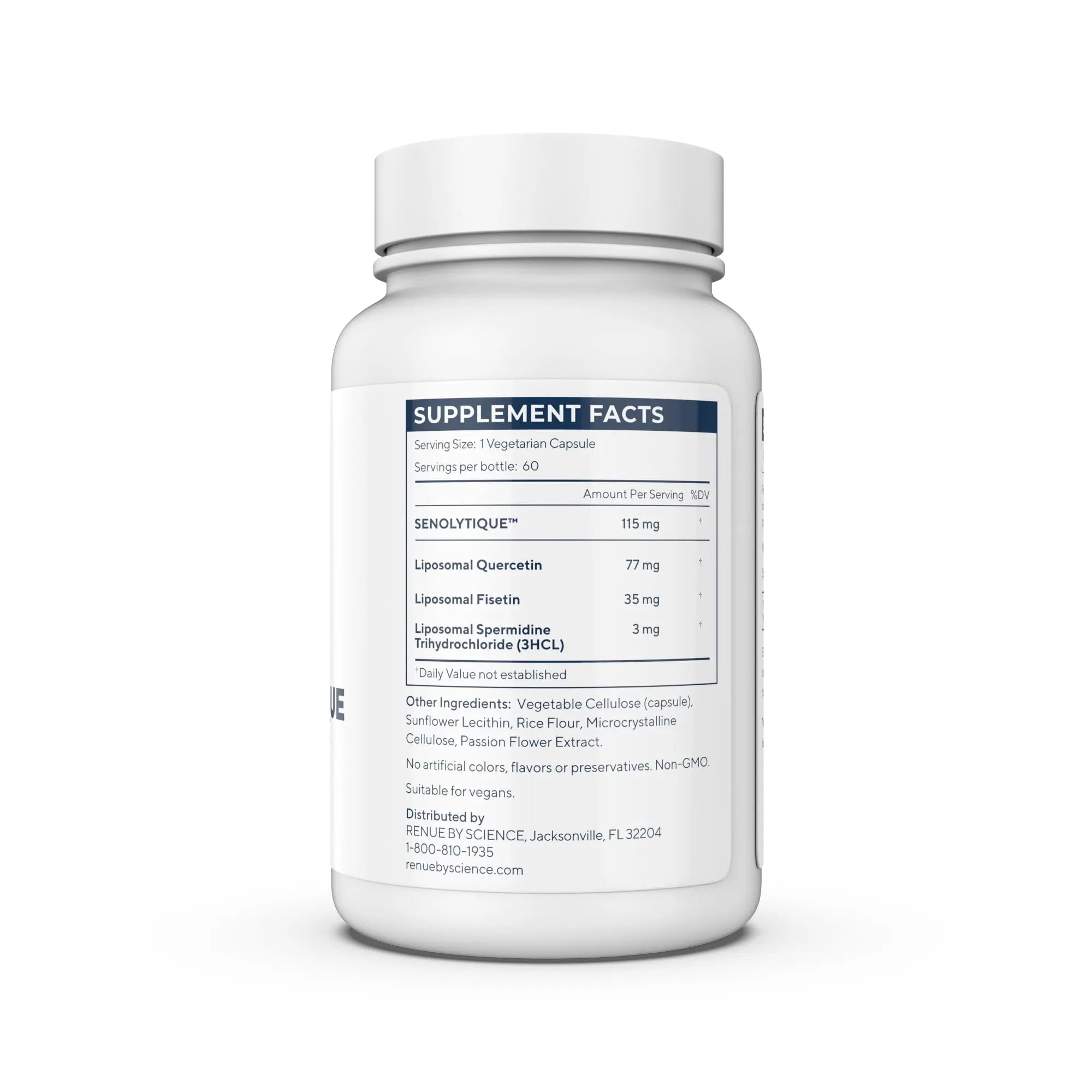 Renue By Science Senolytique Senolytic Supplements | 60 Capsules with Fisetin (35mg) Quercetin (78mg) & Spermidine (3mg) per Serving | Liposomal Formula | Manufactured in The USA & Third-Party Tested Renue By Science Au supplements