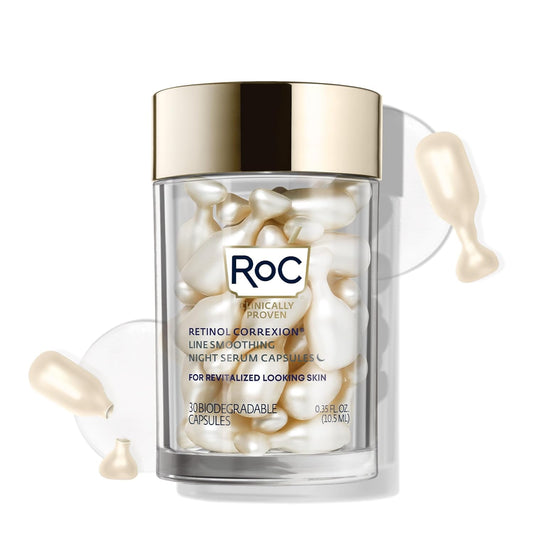 RoC Retinol Correxion Anti-Aging Wrinkle Night Serum, Retinol Serum for Face, Daily Treatment for Fine Lines RoCUS supplements