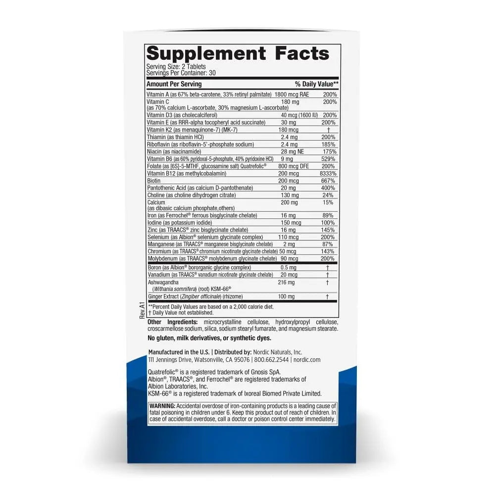 Nordic Naturals Women’s Multivitamin Extra Strength - Skin, Hair, Energy, & Bone Support - Immunity Supplement Nordic Naturals Au supplements