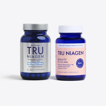 TRU NIAGEN 1,000mg + Beauty Bundle. A Full-Spectrum Bundle for Clinical-Strength Daily NAD+ Support and targeted Beauty Actives for Healthy Skin, Hair, and Nails at The Cellular Level. TRU NIAGEN Au supplements