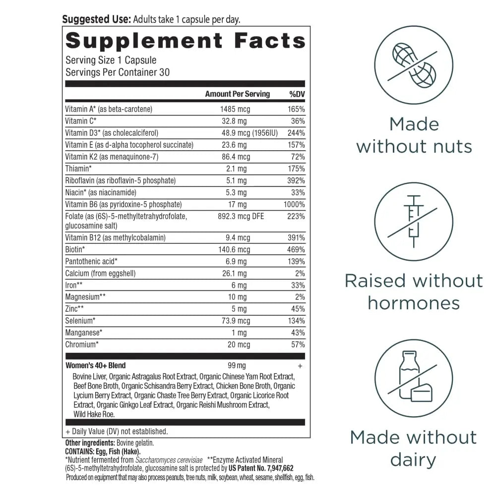 Ancient Nutrition Multivitamin for Women, Ancient Multi Women's 40+ Once Daily Vitamin Supplement, Vitamin B, Vitamin C and Vitamin K2 Ancient Nutrition Au supplements