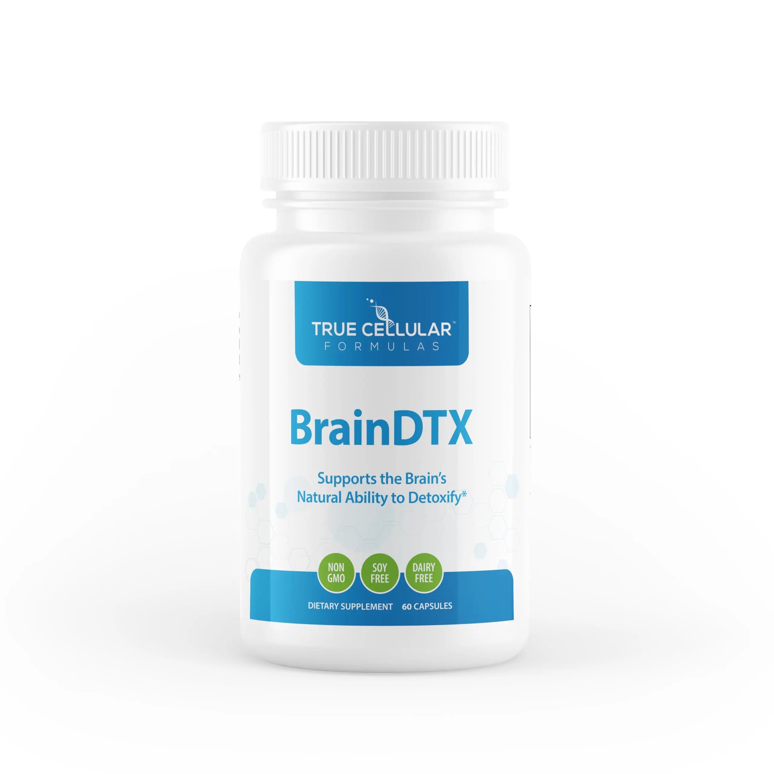 True Cellular Formulas BrainDTX - Supports Cognitive Function, Focus & Mental Clarity - Promotes Clear Thinking & Memory - with Alpha Lipoic Acid & Biotin - Antioxidant Support - 60 Capsules True Cellular Formulas Au supplements