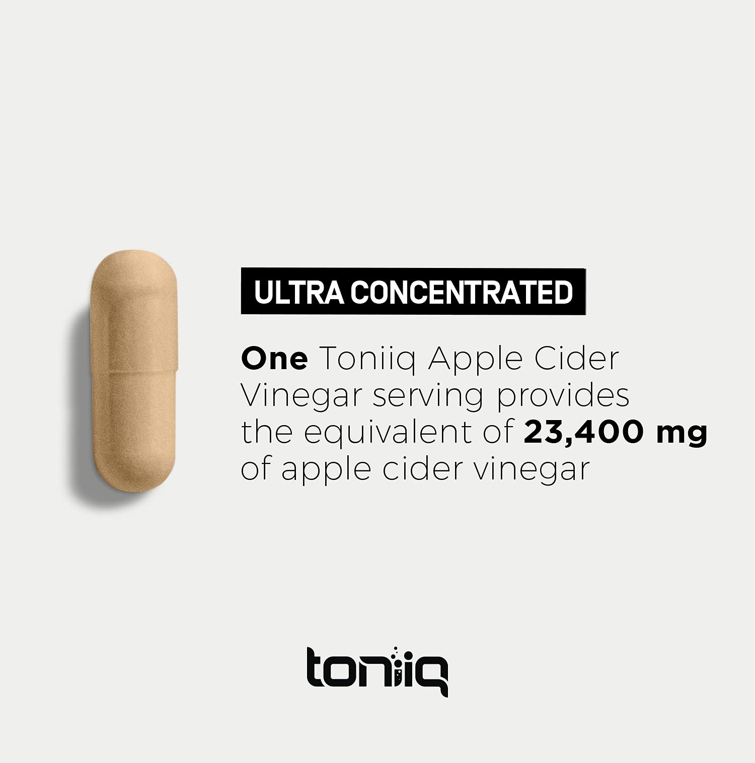 Toniiq 20% Acetic Acid Ultra High Strength Non-GMO Apple Cider Vinegar Capsules Toniiq Au supplements