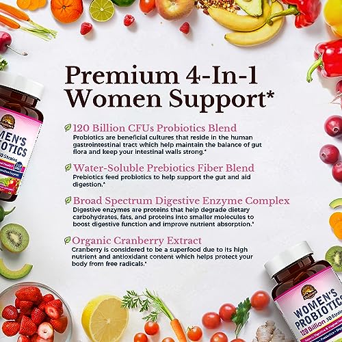 VITALITOWN Women's Probiotics 120 Billion CFUs 1 Daily, 30 Strains, with Prebiotics VITALITOWN Au supplements