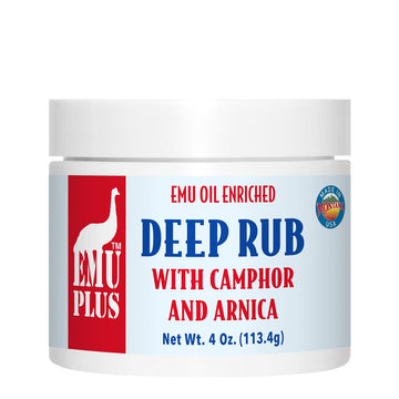 Montana Emu Ranch - EMUplus Deep Rub with Camphor and Arnica 4 Ounce - Made with Pure Emu Oil Montana Emu Ranch Au supplements