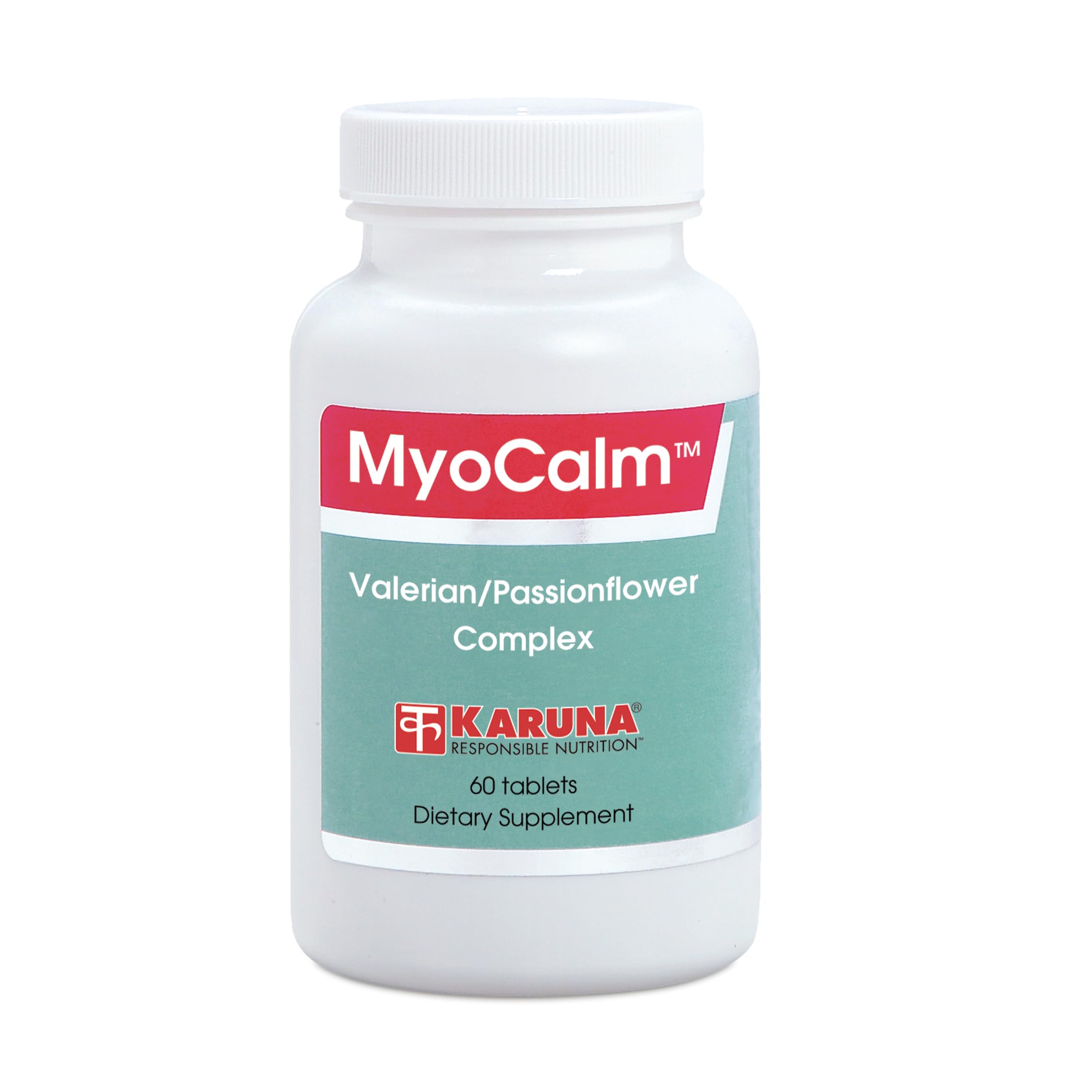 MyoCalm 60 Vegetarian Capsules | Valerian 175mg, Passion Flower 100mg, Black Cohosh 100mg, Calcium 75mg, Magnesium 75mg, b3(niacinamide), b6(Pyridoxine HCI) Karuna Au supplements