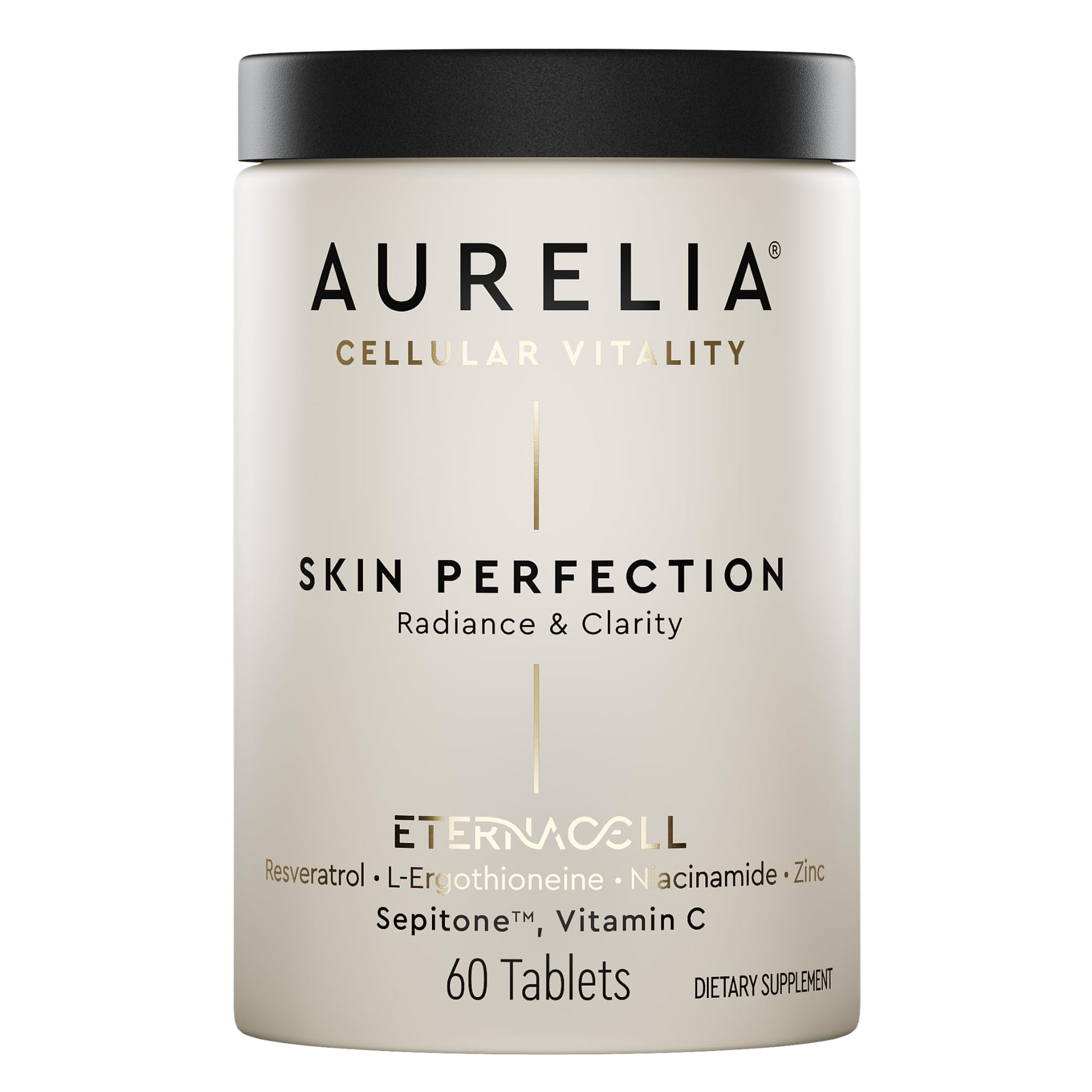 AURELIA Skin Perfection | Advanced Cellular Anti-Aging Supplement | Enhance Skin Clarity, & Tone | with Zinc, Resveratrol, Niacinamide, Ergothioneine, & Vitamin C AURELIA Au supplements