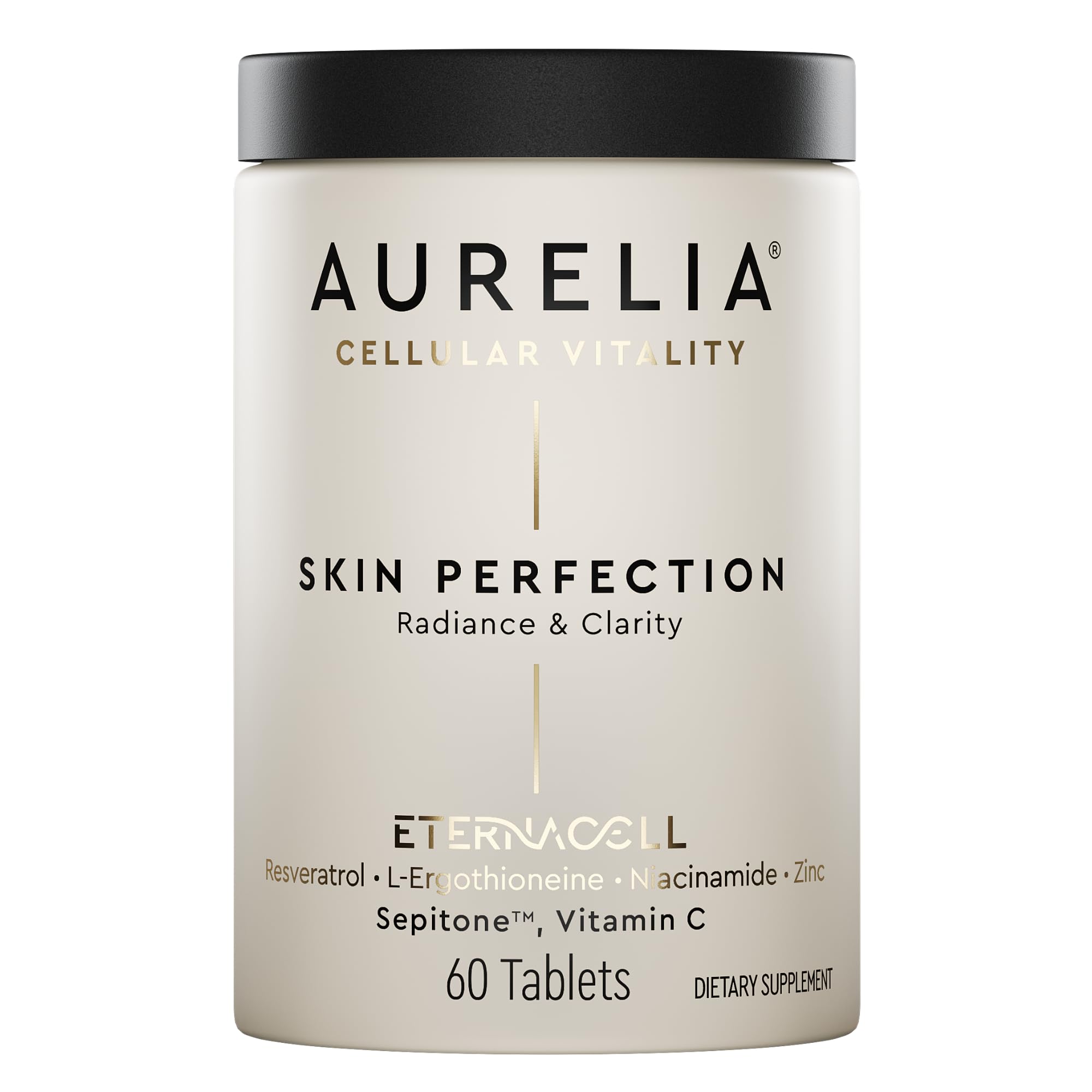 AURELIA Skin Perfection | Advanced Cellular Anti-Aging Supplement | Enhance Skin Clarity, & Tone | with Zinc, Resveratrol, Niacinamide, Ergothioneine, & Vitamin C AURELIA Au supplements