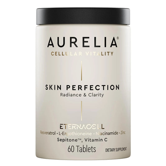 AURELIA Skin Perfection | Advanced Cellular Anti-Aging Supplement | Enhance Skin Clarity, & Tone | with Zinc, Resveratrol, Niacinamide, Ergothioneine, & Vitamin C AURELIAAU supplements