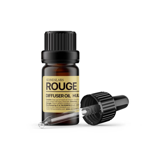 Rouge Diffuser Oil, Ambroxan Molecule-Based Scent, Saffron, Jasmine, Cedarwood Essential Oils Blend sesneslabsAU supplements