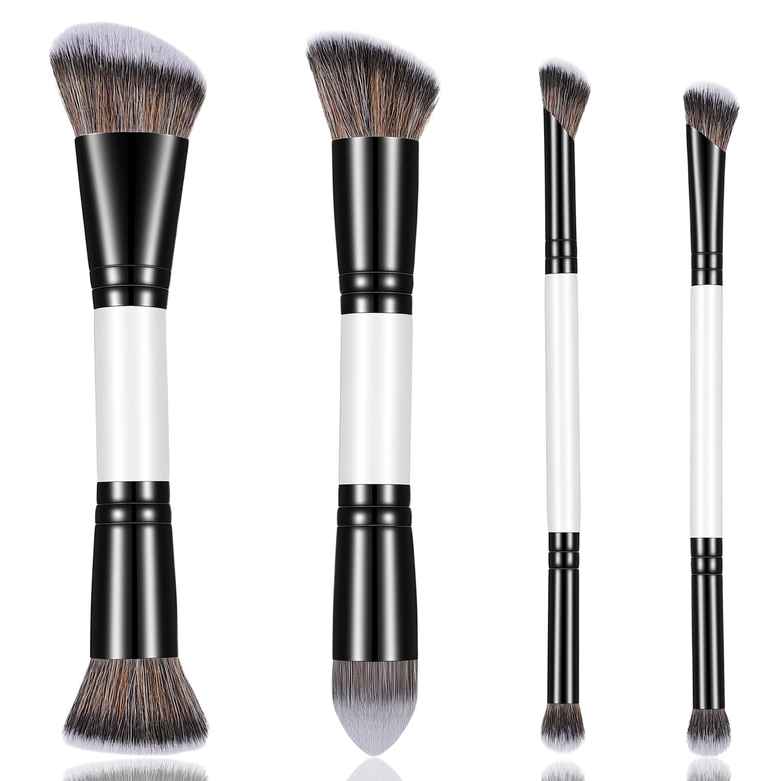 KFHENSOM 4PCS Foundation Contour Conceal Brush Set Dual-Ended Makeup Brushes Set Professional Powder Blush Concealer Eyeshadow Kabuki Foundation Brush Kit for Liquid Loose Powder Cream KFHENSOMR Au supplements
