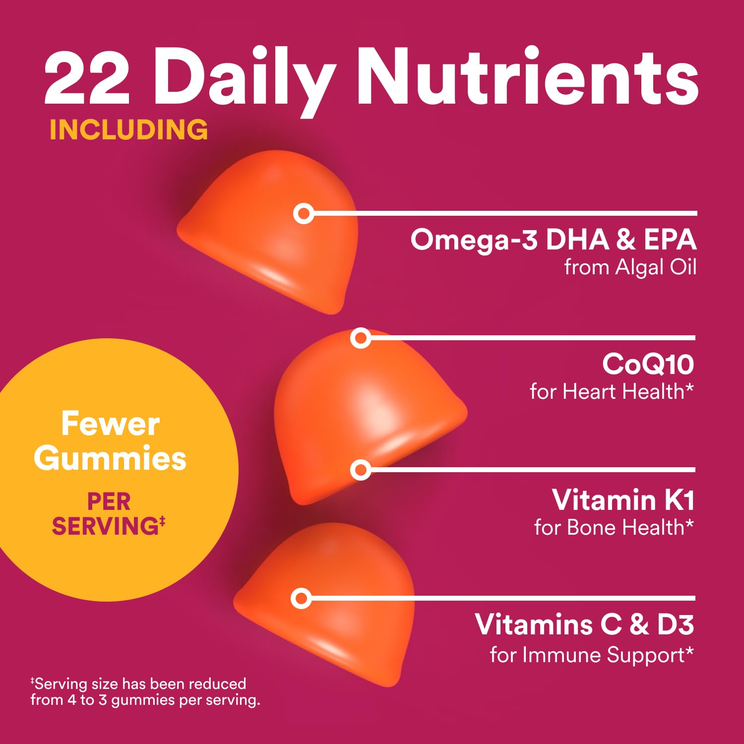 SmartyPants Multivitamin Gummy for Women 50 and Over - Improved Formula: Omega 3 (DHA/EPA), Methylfolate, CoQ10, Vitamin D3, C SmartyPants Au supplements