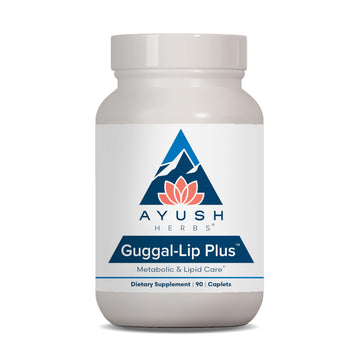 Ayush Herbs Guggal-Lip Plus - Metabolic Vitamins for Women & Men, Daily Pill, Pure & Natural Metabolic Health Supplement with Guggul - 90 Vegetarian Caplets (1 Count) Ayush Herbs Au supplements