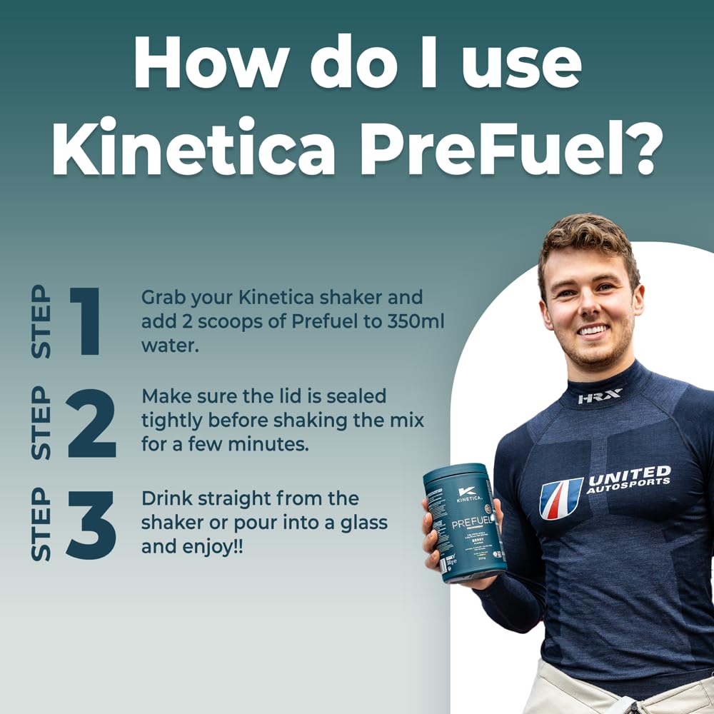 Kinetica PreFuel, Pre Workout, 5.7g Amino Acids & 2.2g BCAA's per Serving, 30 Servings Kinetica Au supplements