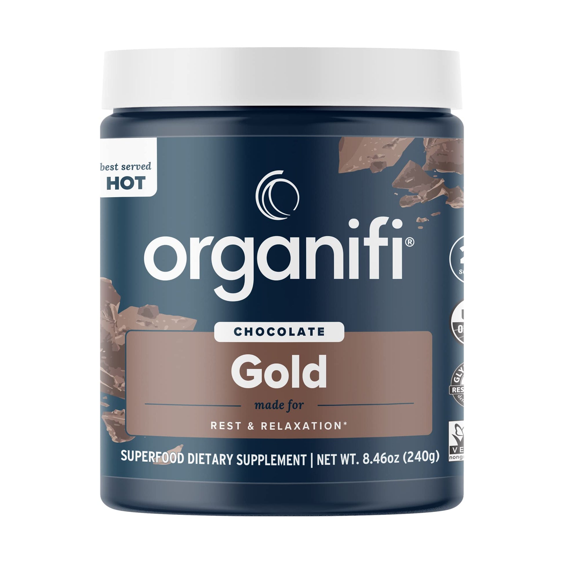 Organifi - Gold Chocolate - Superfood Supplement Powder - 20 Day Supply - Supports Rest Organifi Au supplements