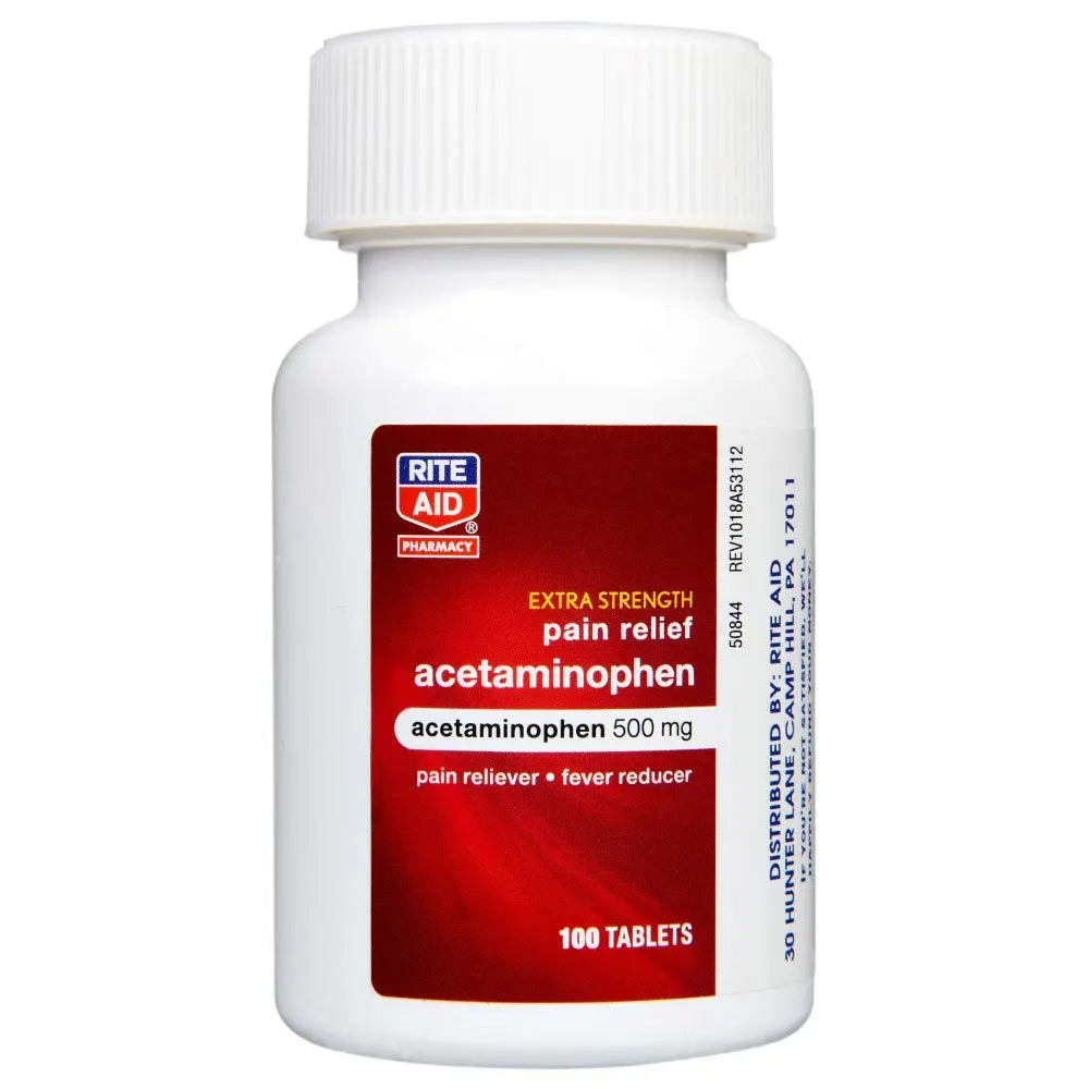 Rite Aid Extra Strength Acetaminophen Easy Tabs Tablets, 500 mg - 100 Count | Pain Reliever & Fever Reducer | Migraine Relief Products | Joint Pain Relief | Muscle Pain Relief | Menstrual Pain Relief Rite Aid Au supplements