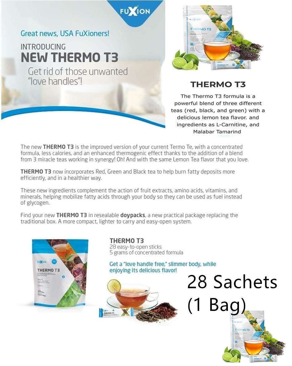 FuXion Thermo T3,Delicious Lemon Tea Flavor(Thermo TT3, 28 Sachets) CHNLML Au supplements