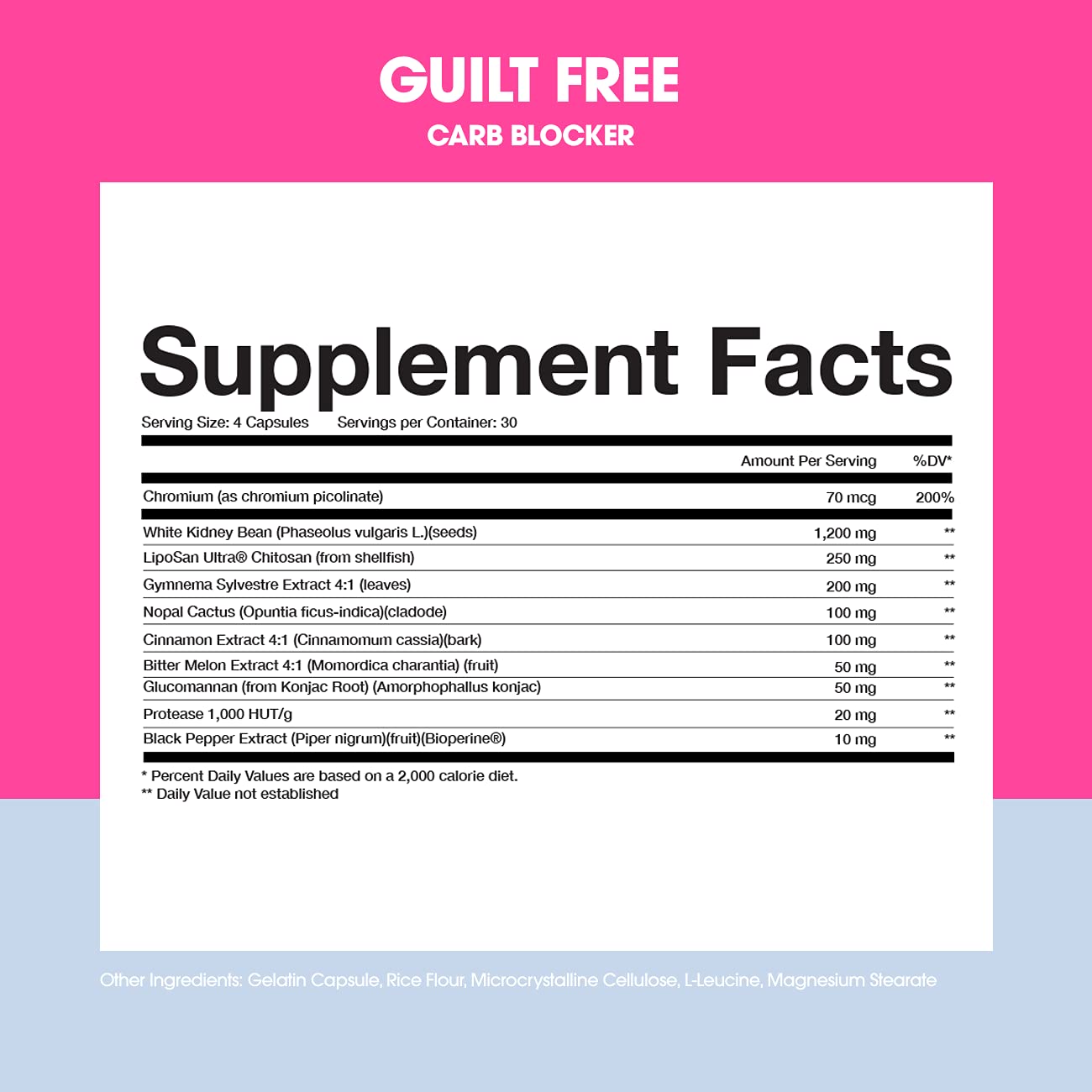 Obvi Guilt Free Carb Blocker, Block Carb Absorption, Support Weight Loss, Healthier Nails Obvi Au supplements