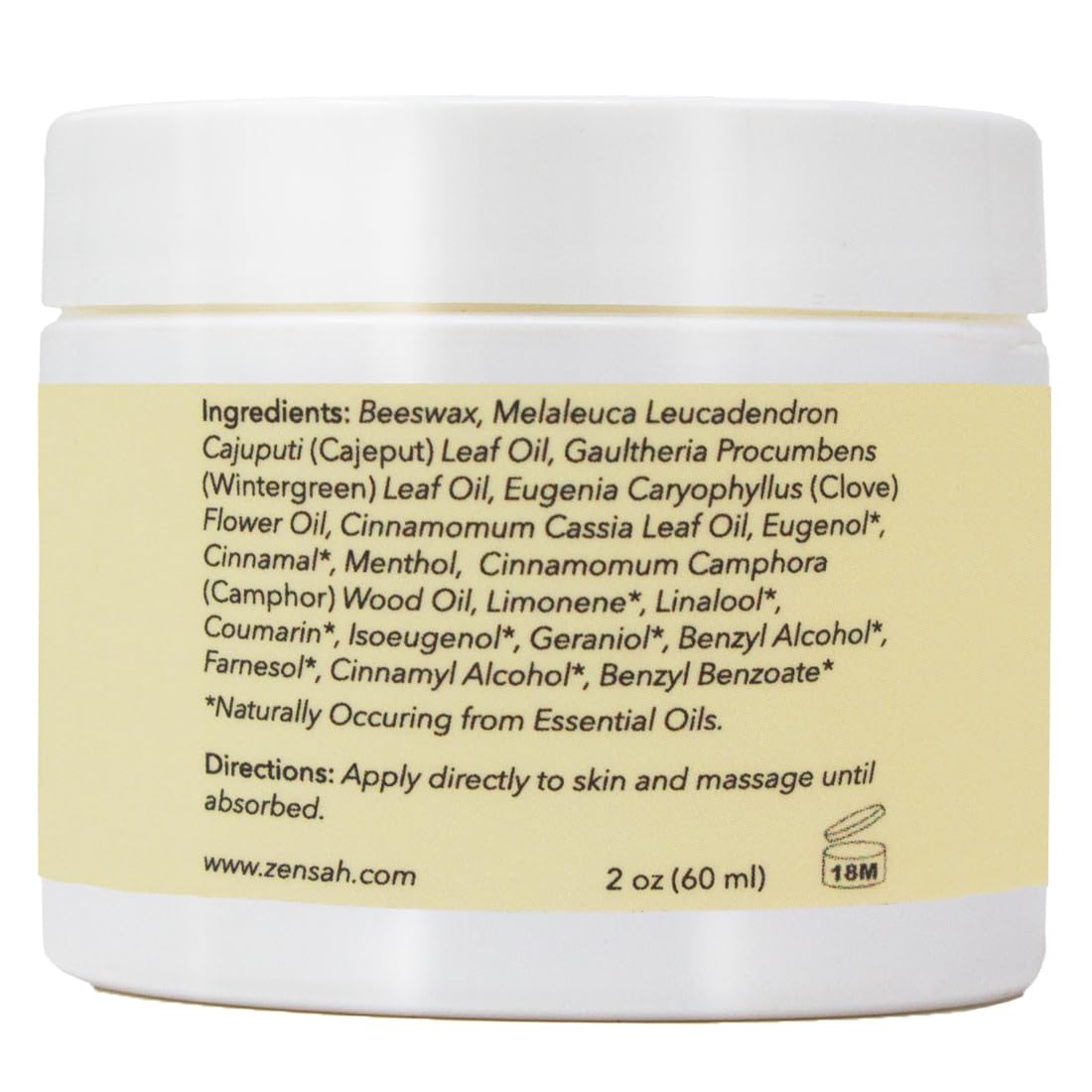 Zensah Recovery Muscle Balm - Relief Cream for Athletes, Rub for Tendonitis, Ankle Sprain, Lower Back, Knee, Shoulder, Neck, Foot, Shin Splints and Cramps Zensah Au supplements