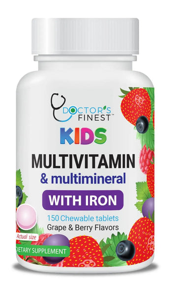 Lifeable Multivitamin & Multimineral with Iron Chewables for Kids – Vegetarian – Gluten Free Vegetarian – Great Tasting Doctors Orders Au supplements