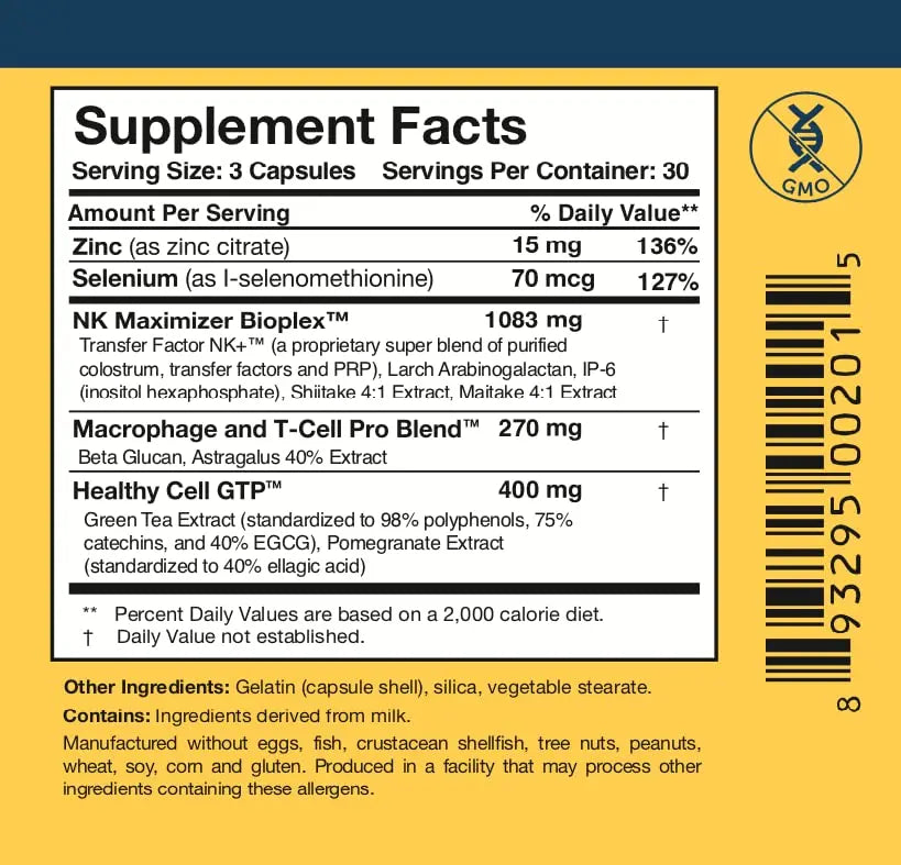 Researched Nutritionals Liposomal Glutathione (450mg) + Colostrum & Mushrooms Supplement for Immunity - Enhanced Immunity Duo - Tri-Fortify Watermelon + Transfer Factor Multi-Immune (2 Piece Set) Researched Nutritionals Au supplements