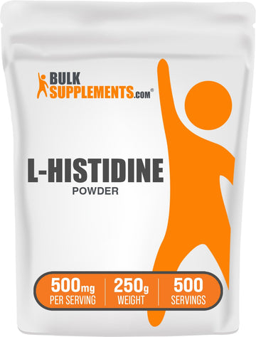 BulkSupplements.com L-Histidine Powder - as L-Histidine Base, Histidine Supplement - Essential Amino Acid & Gluten Free, 500mg per Serving, 250g (8.8 oz) (Pack of 1) BulkSupplements Au supplements