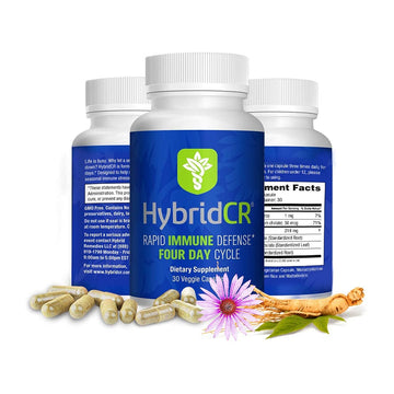 HybridCR Rapid Immunity Supplement | Zinc, Echinacea, Andrographis, Ginseng, Selenium, Gluten-Free & Non-GMO | 5-in-1 Immune Support Supplement | Pharmacist Formulated 1 Month Supply (30 Veggie Caps) Hybrid Remedies Au supplements