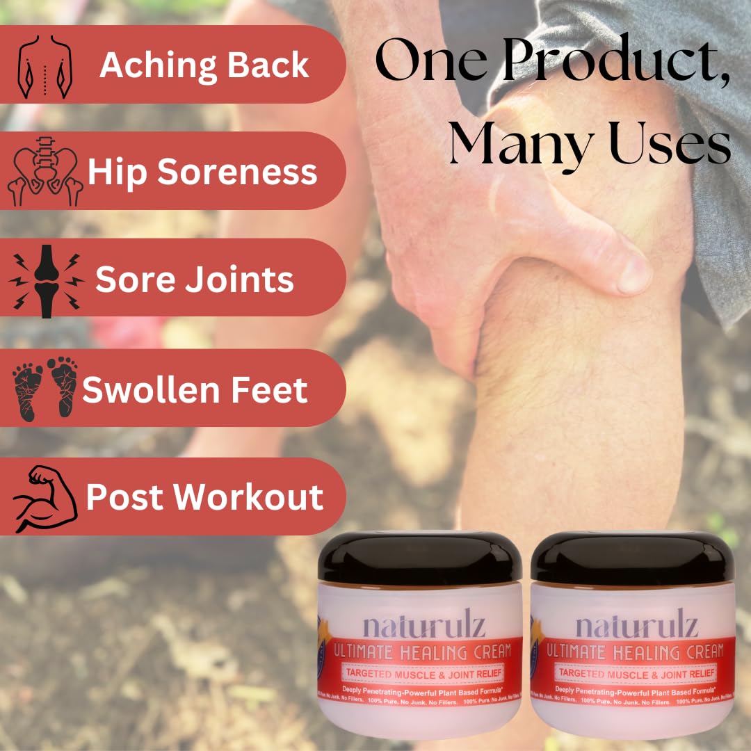 Naturulz Ultimate Healing Cream 4oz Bundle & Save – Plant-Based Topical for Daily Relief of Soreness, Stiffness & Discomfort in Back, Shoulder, Knee, Neck & Foot, Lightweight, Clean Ingredients Naturulz Au supplements