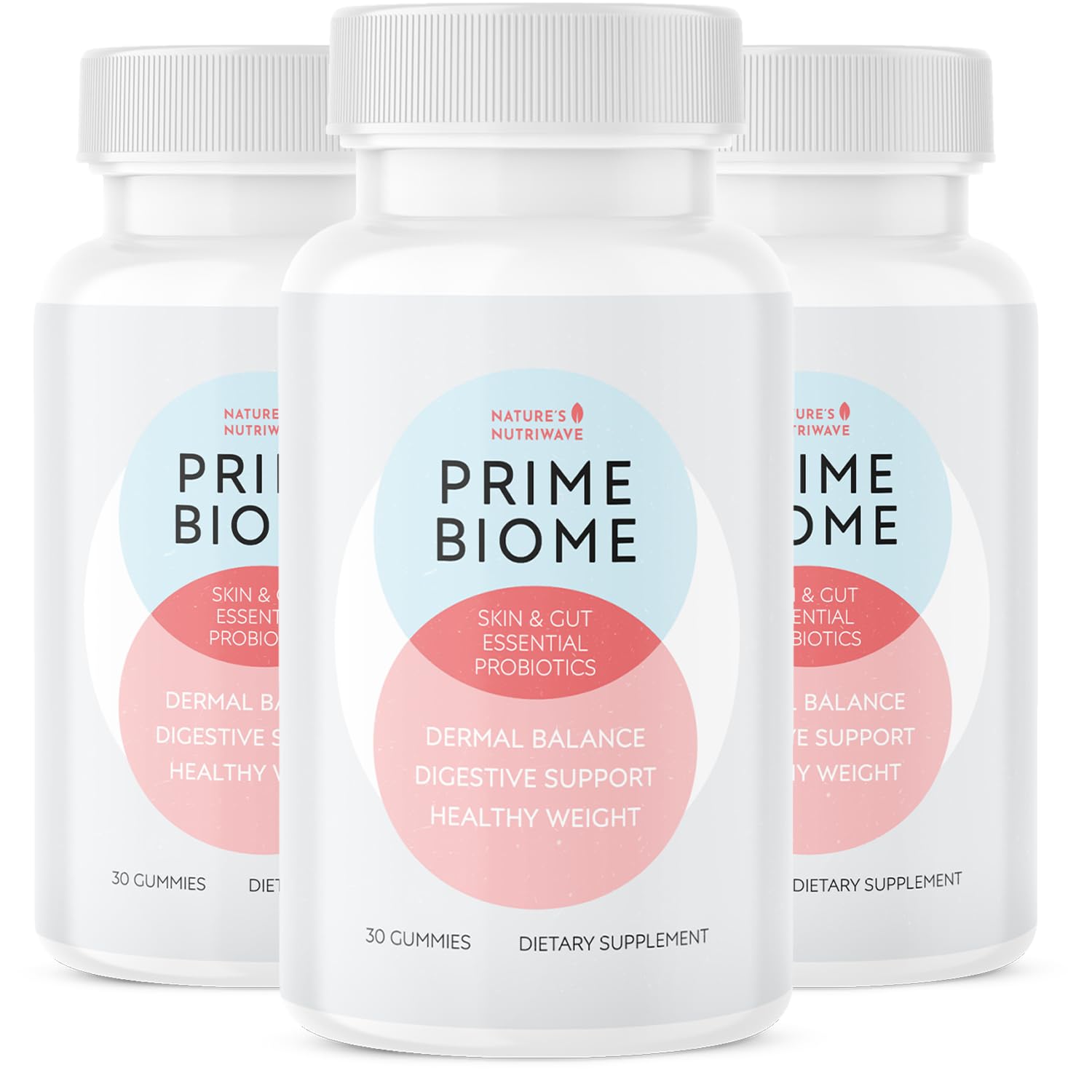 Nature’s NutriWave PrimeBiome Probiotic Gummies – Plant-Based Blend with Inulin, Lion’s Mane, Ginger & More– Non-GMO, No Stimulants, GMP Certified – 30 Gummies, 3 Month Supply Nature’s NutriWave Au supplements