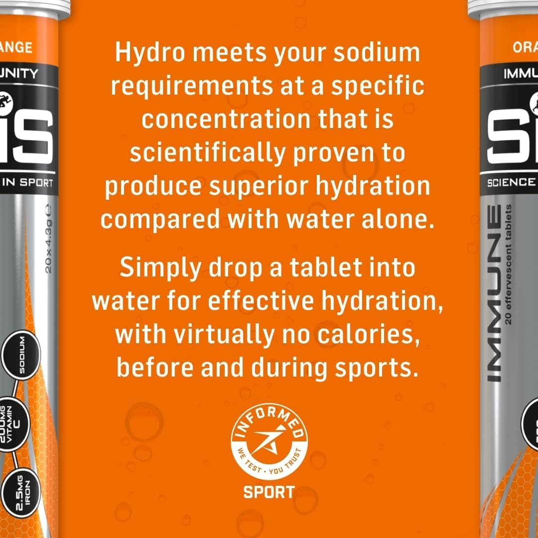 Science In Sport Hydro Hydration Tablets, Gluten-Free, Zero Sugar, Orange Flavour Plus Science in Sport Au supplements