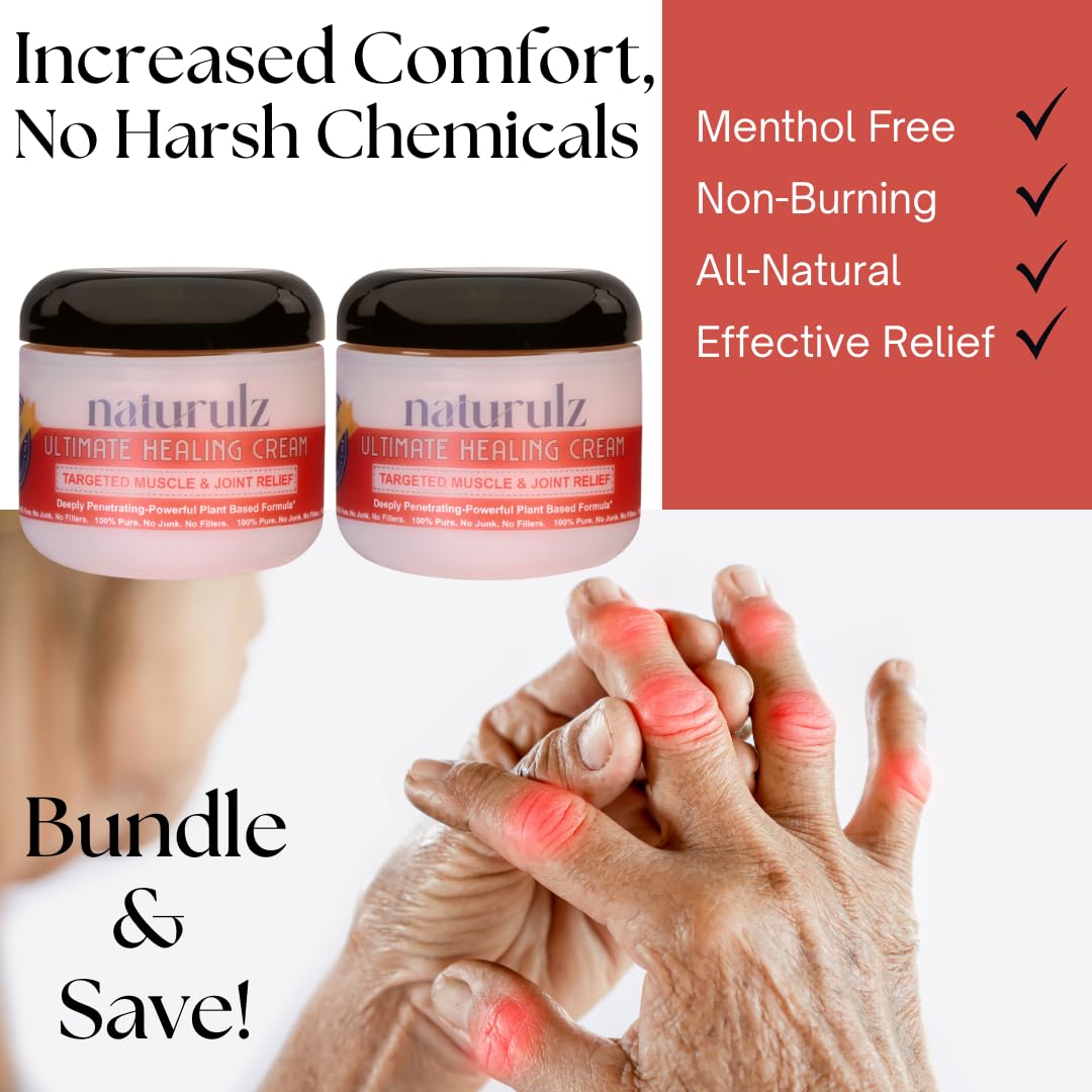 Naturulz Ultimate Healing Cream 4oz Bundle & Save – Plant-Based Topical for Daily Relief of Soreness, Stiffness & Discomfort in Back, Shoulder, Knee, Neck & Foot, Lightweight, Clean Ingredients Naturulz Au supplements