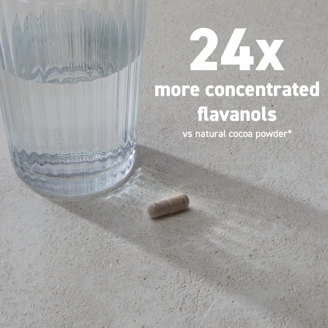 CocoaVia Memory & Focus Brain Supplement, 90 Day, Cocoa Flavanol Blend, Lutein, Added Caffeine for Boost. Improve Cognitive Function, Attention, Vegan & Plant Based, 90 Capsules CocoaVia Au supplements