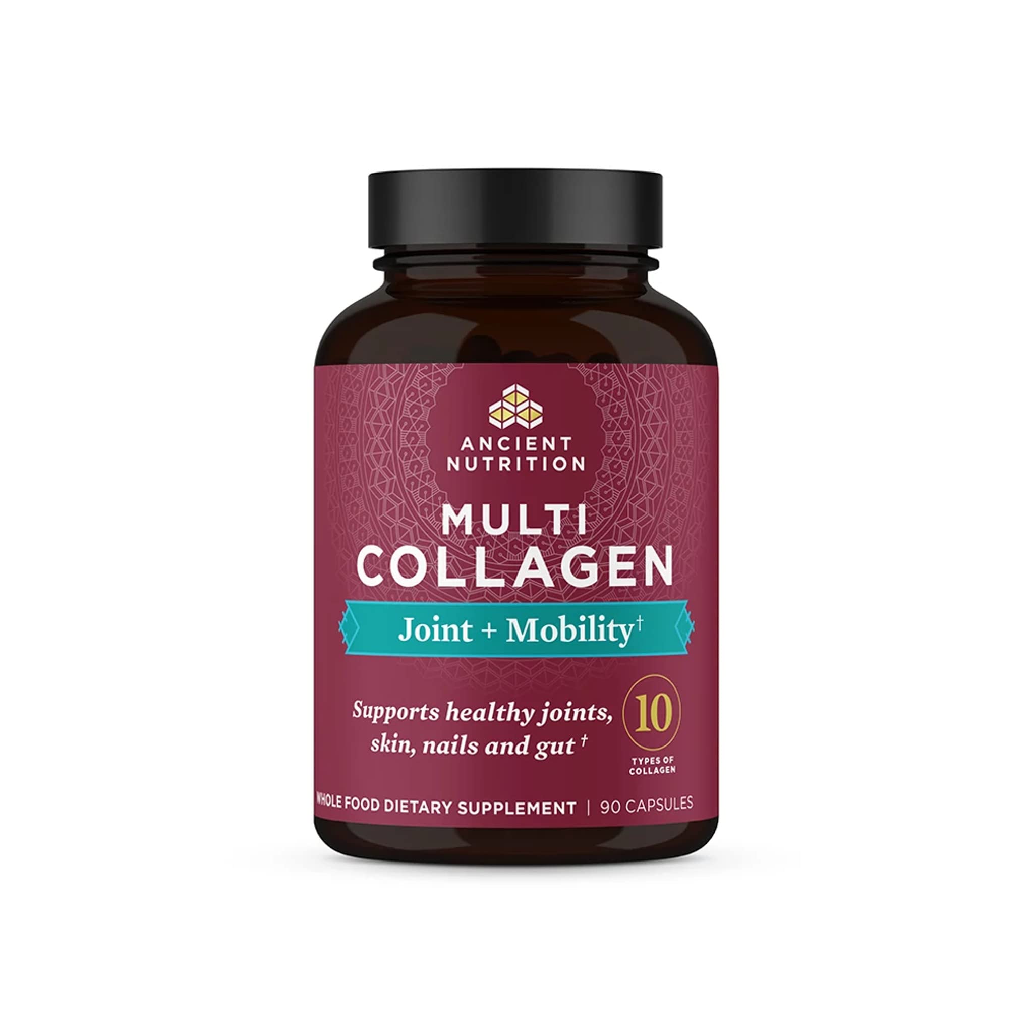 Ancient Nutrition Collagen Pills for Joint Support, Multi Collagen Capsules 90 Ct, Joint + Mobility, Supports Joints, Skin & Nails, Exercise Recovery, Paleo and Keto Friendly, Gluten Free Ancient Nutrition Au supplements