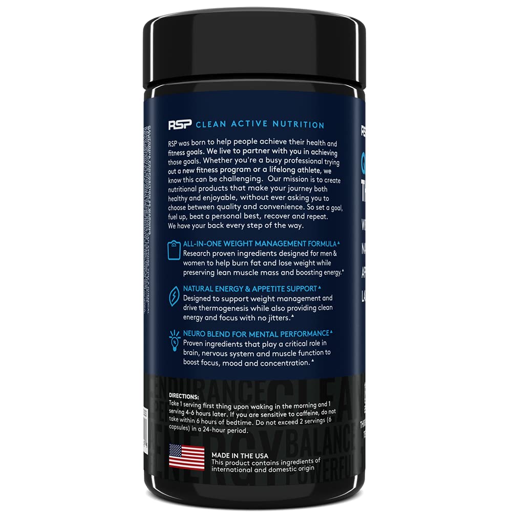 RSP Nutrition QuadraLean Thermogenic Fat Burner for Men & Women, Weight Loss Supplement RSP NUTRITION Au supplements