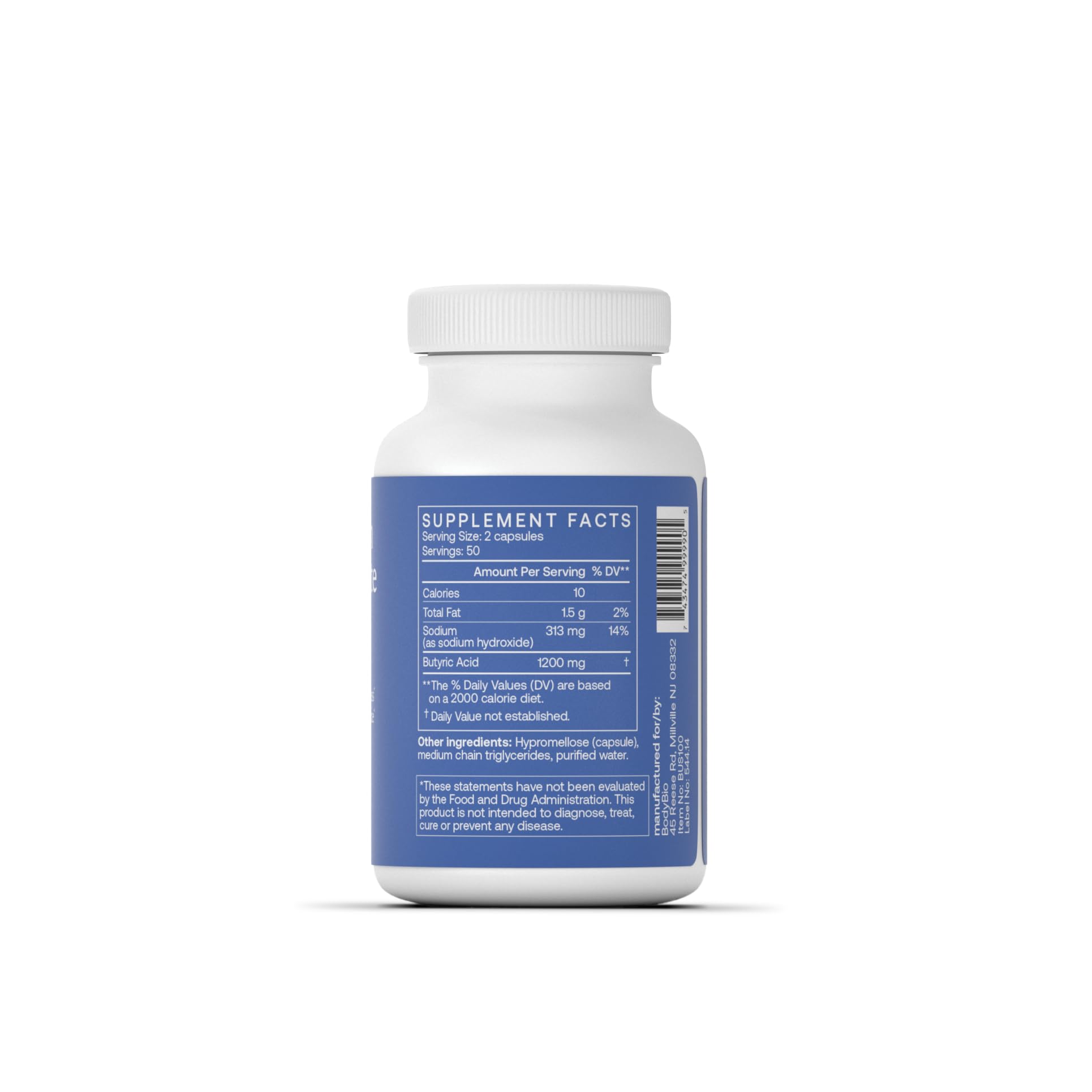 BodyBio Butyrate - Postbiotic for Gut Health, Digestive Support, Bloat, Gas & Constipation Relief, Leaky Gut Repair - Sodium + Butyric Acid Supplement for GI Wellness BodyBio Au supplements