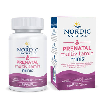 Nordic Naturals Vegetarian Prenatal Multivitamin Minis - 90 Easy to Swallow Tablets - Highly Absorbable Multivitamin and Mineral Supplement to Support Pregnancy - Non-GMO, 30 Servings Nordic Naturals Au supplements
