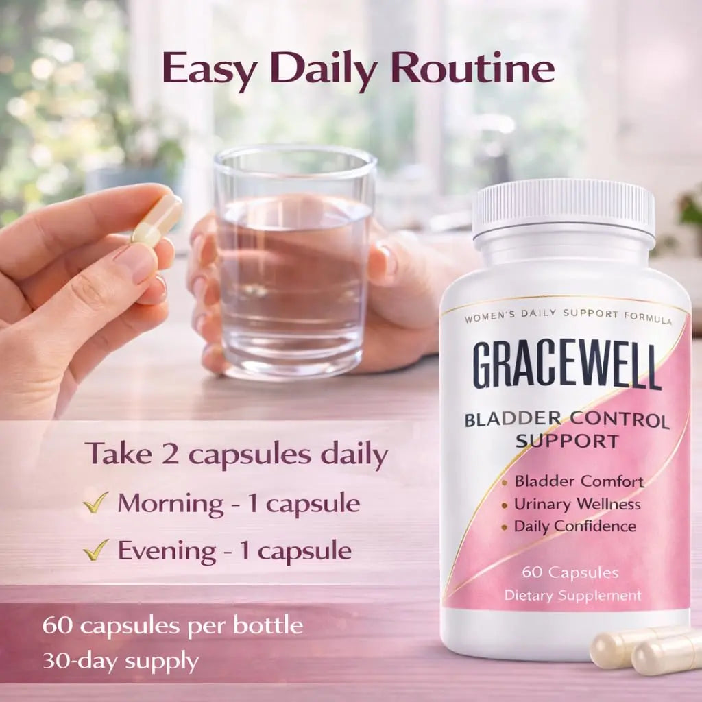 DXWXH Gracewell Bladder Wellness Supplement for Women & Men, Herbal Support with Asian Ginseng, Chinese Yam, Chinese Peony, Urinary Tract Health Formula, 60 Capsules (1) DXWXH Au supplements