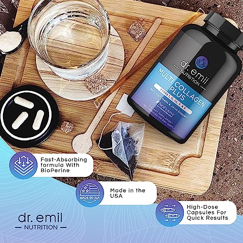 DR EMIL NUTRITION Multi Collagen Pills - 180 Capsules - Collagen Supplements to Support DR EMIL NUTRITION Au supplements