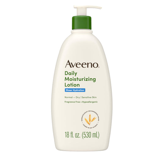 Aveeno Sheer Hydration Fragrance-Free Daily Moisturizing Lotion with Prebiotic Oat for Dry Skin, Lightweight AveenoUS supplements