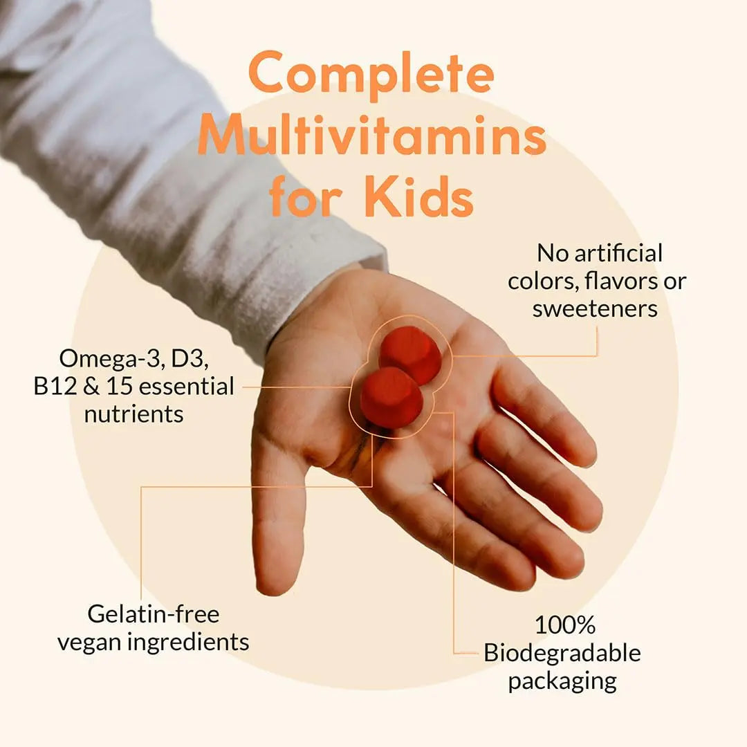 Terraseed Complete Kids Multivitamin Gummies - with Omega 3,6,9, Vitamin B12, Folic Acid, Iodine, Vitamin C, Zinc - Kids Daily Essential Vitamins Terraseed Au supplements